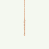 0.128 TCW Round Lab-Grown Diamond Half Chevron Necklace