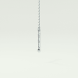 0.128 TCW Round Lab-Grown Diamond Half Chevron Necklace