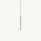 0.128 TCW Round Lab-Grown Diamond Half Chevron Necklace