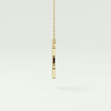 0.144 TCW Round Lab-Grown Diamond C Initial Necklace