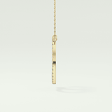 0.435 TCW Round Lab-Grown Diamond D Initial Necklace