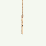 0.435 TCW Round Lab-Grown Diamond D Initial Necklace