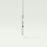 0.435 TCW Round Lab-Grown Diamond D Initial Necklace