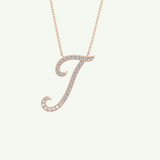 0.189 TCW Round Lab-Grown Diamond I Initial Necklace