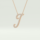 0.189 TCW Round Lab-Grown Diamond I Initial Necklace