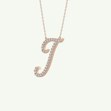 0.189 TCW Round Lab-Grown Diamond I Initial Necklace