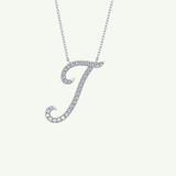 0.189 TCW Round Lab-Grown Diamond I Initial Necklace