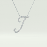 0.189 TCW Round Lab-Grown Diamond I Initial Necklace