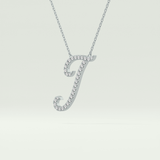 0.189 TCW Round Lab-Grown Diamond I Initial Necklace