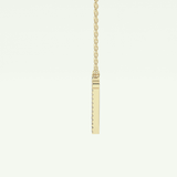0.099 TCW Round Lab-Grown Diamond N Initial Necklace