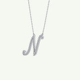 0.099 TCW Round Lab-Grown Diamond N Initial Necklace