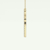 0.473 TCW Round Lab-Grown Diamond O Initial Necklace