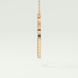 0.473 TCW Round Lab-Grown Diamond O Initial Necklace