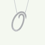 0.473 TCW Round Lab-Grown Diamond O Initial Necklace