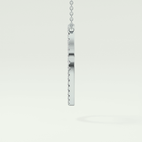 0.473 TCW Round Lab-Grown Diamond O Initial Necklace