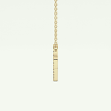 0.138 TCW Round Lab-Grown Diamond P Initial Necklace