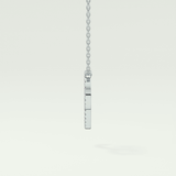 0.138 TCW Round Lab-Grown Diamond P Initial Necklace