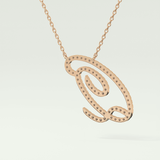 0.187 TCW Round Lab-Grown Diamond Q Initial Necklace