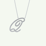 0.187 TCW Round Lab-Grown Diamond Q Initial Necklace