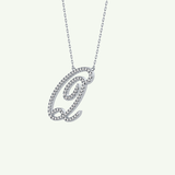 0.187 TCW Round Lab-Grown Diamond Q Initial Necklace