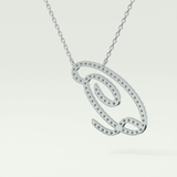 0.187 TCW Round Lab-Grown Diamond Q Initial Necklace