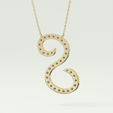 0.585 TCW Round Lab-Grown Diamond S Initial Necklace