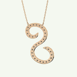 0.585 TCW Round Lab-Grown Diamond S Initial Necklace