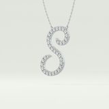 0.585 TCW Round Lab-Grown Diamond S Initial Necklace