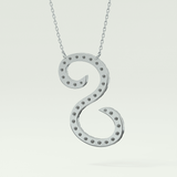 0.585 TCW Round Lab-Grown Diamond S Initial Necklace