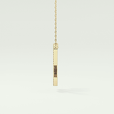 0.157 TCW Round Lab-Grown Diamond U Initial Necklace