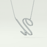 0.157 TCW Round Lab-Grown Diamond U Initial Necklace