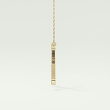 0.133 TCW Round Lab-Grown Diamond X Initial Necklace