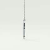 0.133 TCW Round Lab-Grown Diamond X Initial Necklace