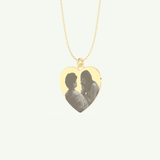 Photo Crafted Engravable Heart Pendant Necklace