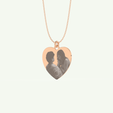 Photo Crafted Engravable Heart Pendant Necklace