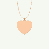 Photo Crafted Engravable Heart Pendant Necklace