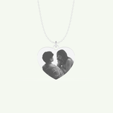 Photo Crafted Engravable Heart Pendant Necklace