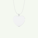 Photo Crafted Engravable Heart Pendant Necklace