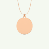 Photo Crafted Engravable Round Pendant Necklace