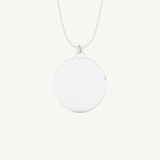 Photo Crafted Engravable Round Pendant Necklace