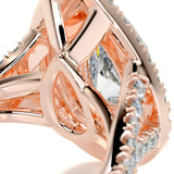 1.5 CT Pear Cut Double Halo & Pave Lab-Grown Diamond Engagement Ring