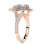 1.5 CT Pear Cut Double Halo & Pave Lab-Grown Diamond Engagement Ring