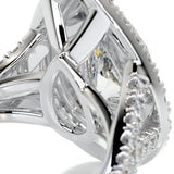 1.5 CT Pear Cut Double Halo & Pave Lab-Grown Diamond Engagement Ring