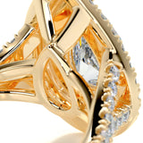 1.5 CT Pear Cut Double Halo & Pave Lab-Grown Diamond Engagement Ring