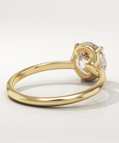 2 CT Round Cut Solitaire Moissanite Engagement Ring