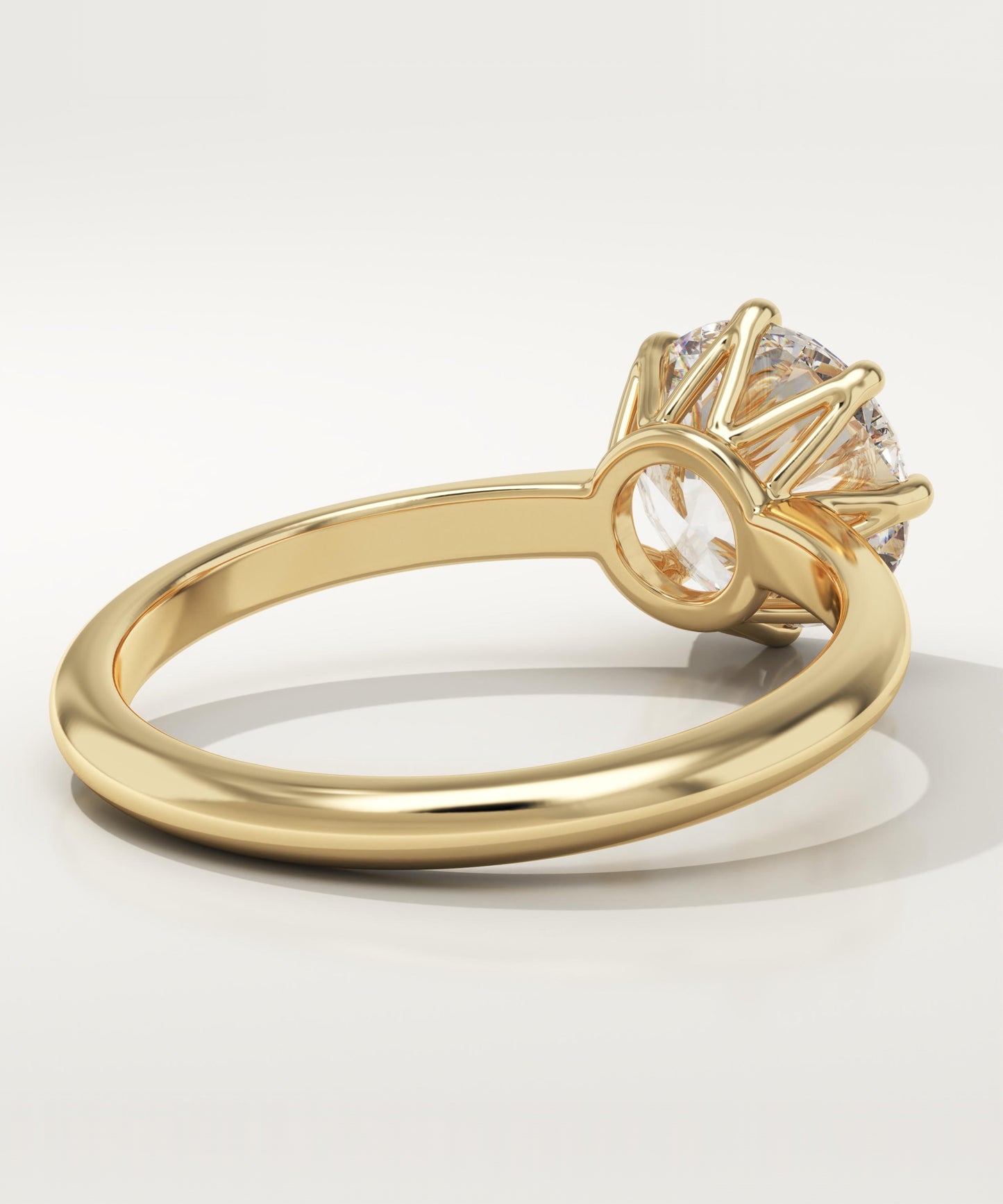 2 CT Round Cut Solitaire Moissanite Engagement Ring