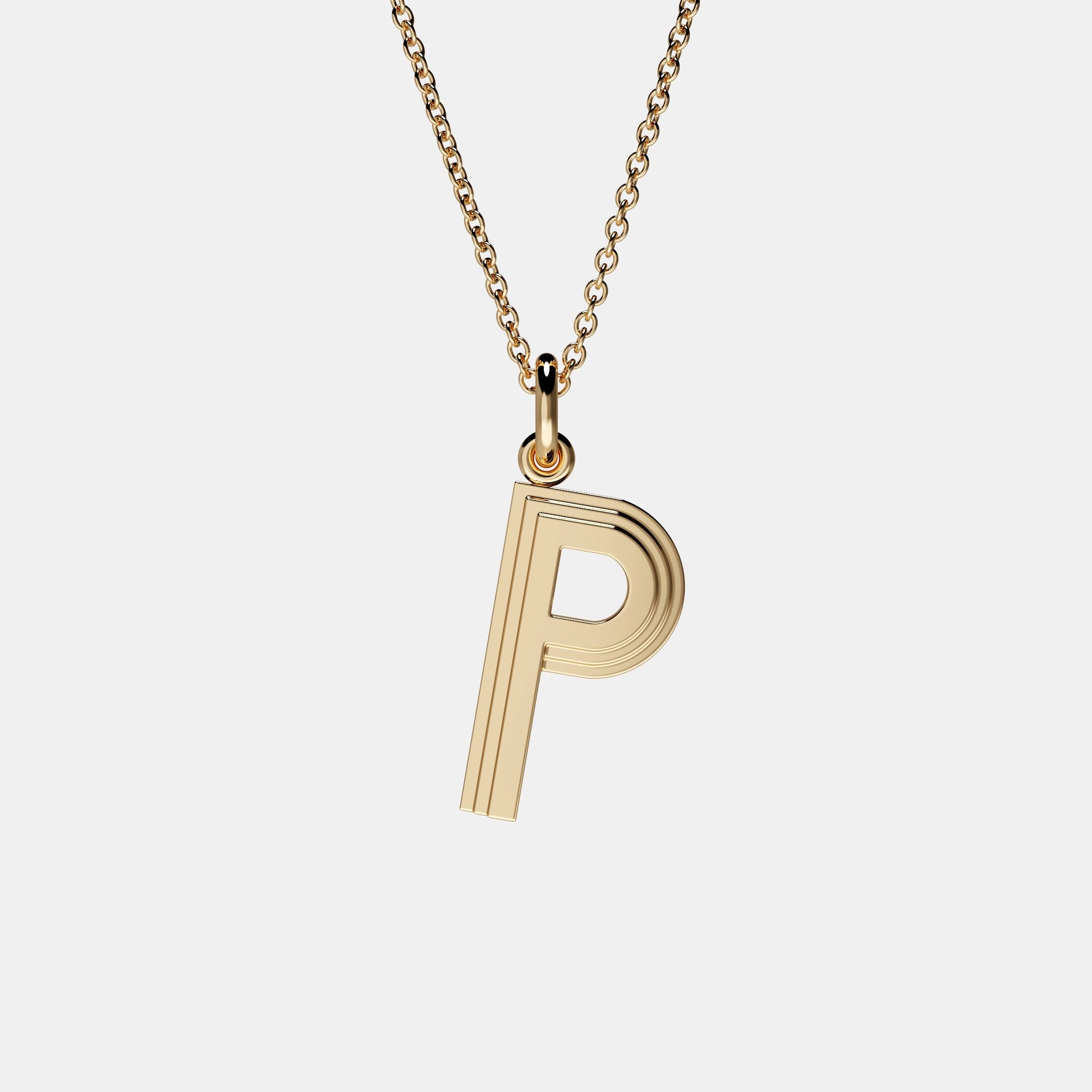 Initial Letter Pendant Necklace