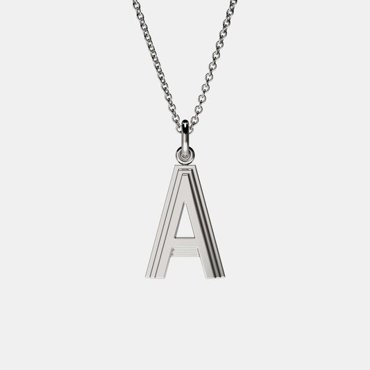 Initial Letter Pendant Necklace