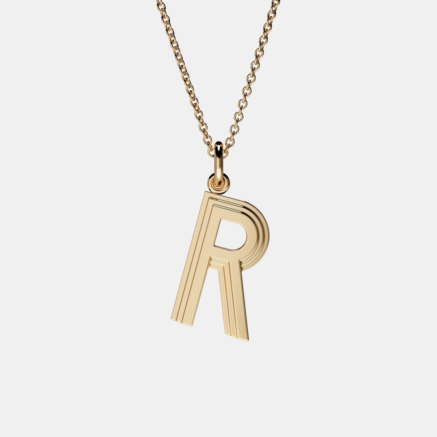Initial Letter Pendant Necklace