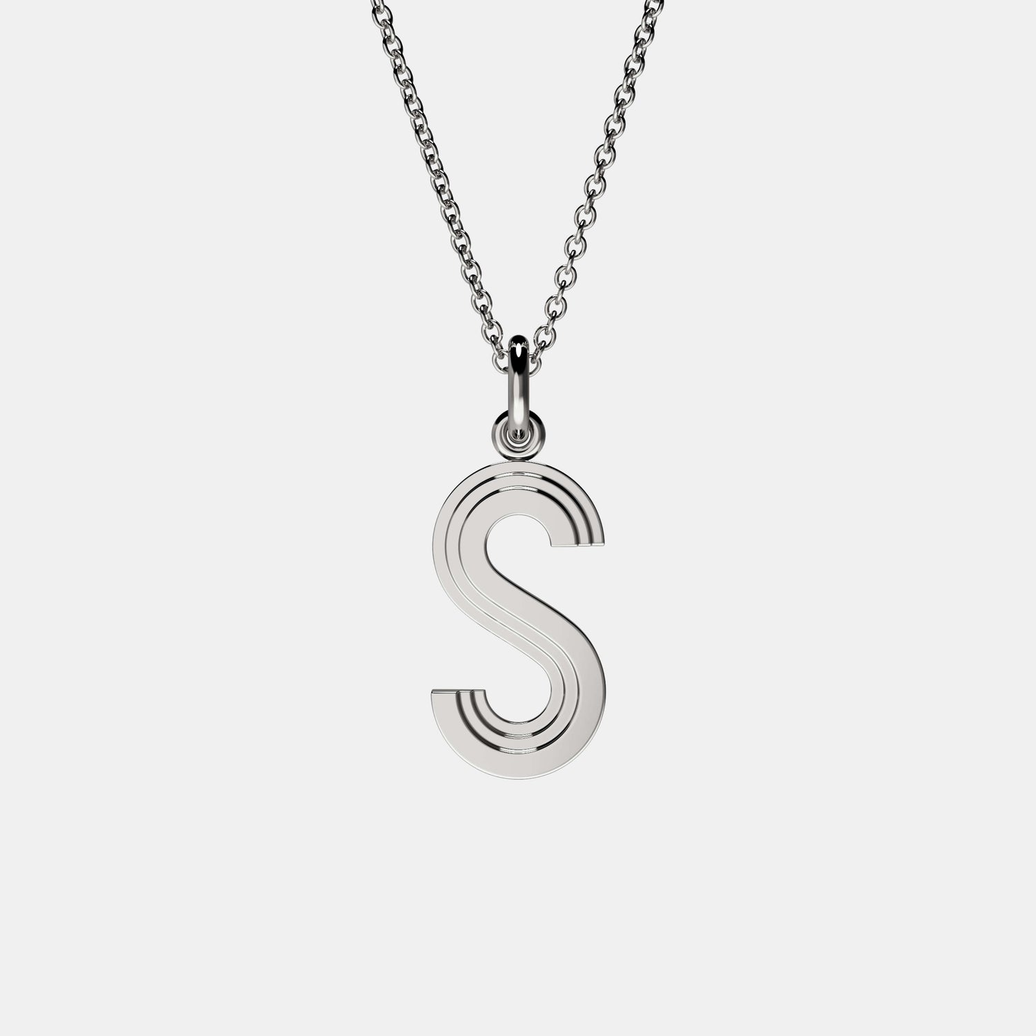 Initial Letter Pendant Necklace